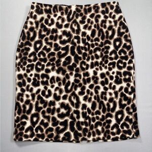 Adrienne Vittadini Leopard Print Women's Skirt Size 4